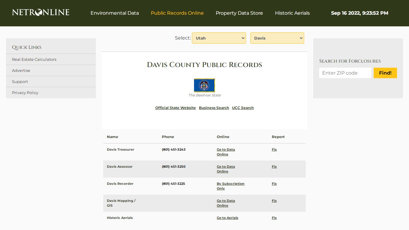 Davis County Public Records - NETROnline.com